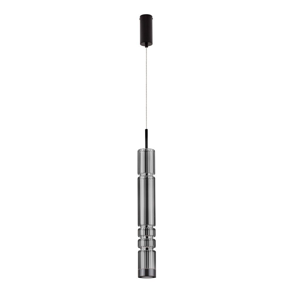 Szara szklana lampa wisząca LED ø 8 cm Bento – Nova Luce