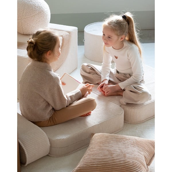 Kremowy sztruksowy fotel dziecięcy Flip – Wigiwama-image-3