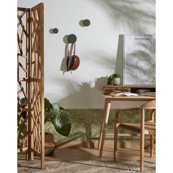 Szarozielone ścienne drewniane haczyki zestaw 3 szt. Nadua – Kave Home-image-1