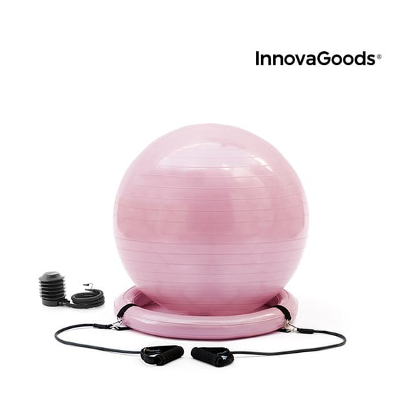 Piłka do jogi/pilatesu ze stabilizującą podkładką i pasami InnovaGoods