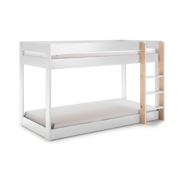 Białe piętrowe łóżko dziecięce 90x190 cm Angel – Marckeric-image-4