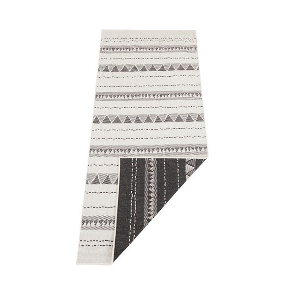 Czarno-kremowy chodnik odpowiedni na zewnątrz NORTHRUGS Bahamas, 80x350 cm-image-2