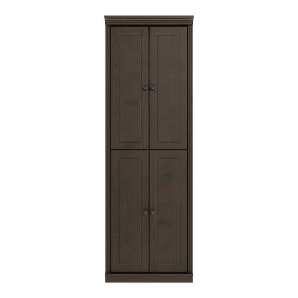 Ciemnobrązowa szafka z litego drewna sosnowego 74x223x37 cm Anita – Støraa