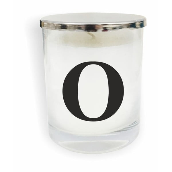 Biało-czarna świeczka North Carolina Scandinavian Home Decors Monogram Glass Candle O