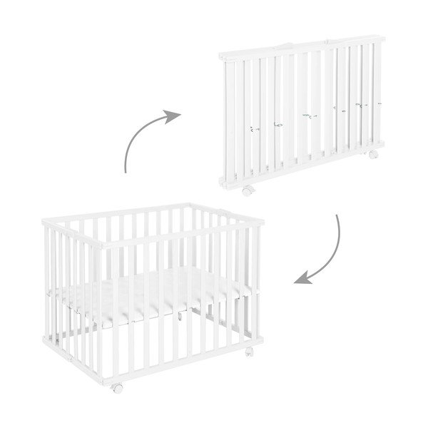 Biały kojec dla dzieci 100x75 cm – Roba-image-3