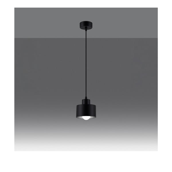 Czarna lampa wisząca ø 12 cm Alastro – Sollux-image-3