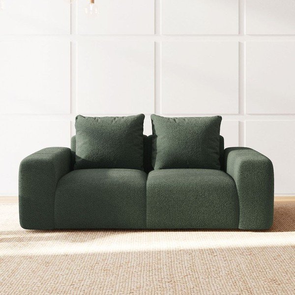 Zielona sofa z materiału bouclé 212 cm Monce – Rodier-image-3