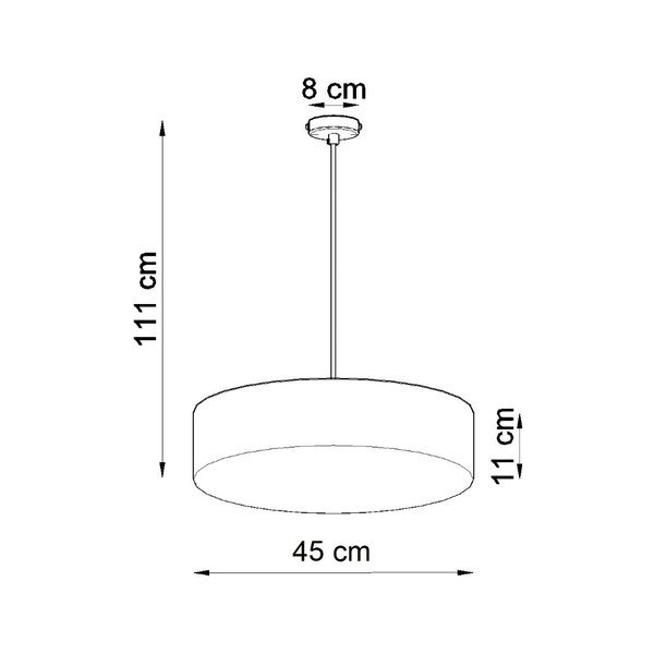 Biała lampa wisząca ø 45 cm Atis – Sollux-image-4