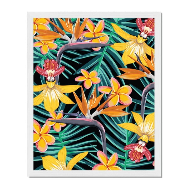 Obraz w ramie Liv Corday Provence Leave & Flowers, 40x50 cm