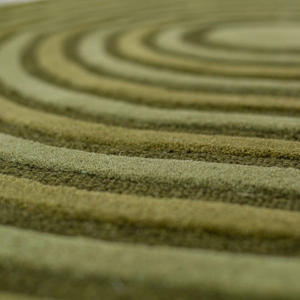 Zielony wełniany dywan tkany ręcznie 150x240 cm Conway Retro – Flair Rugs-image-2