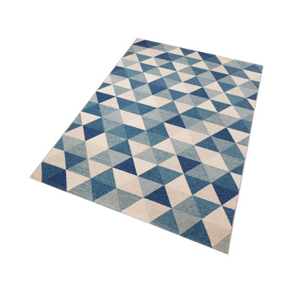 Dywan Schöngeist & Petersen Diamond Triangle Blue, 80 x 150 cm-image-3