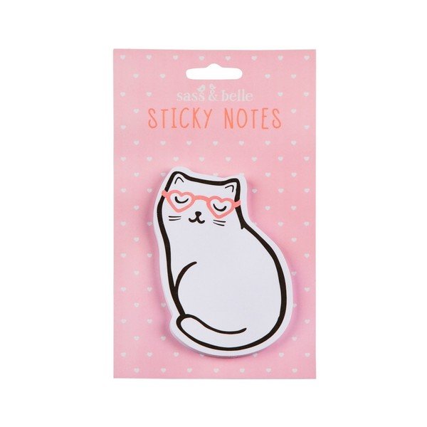 Bloczek z karteczkami samoprzylepnymi Sass & Belle Cutie Cat, 50 str.