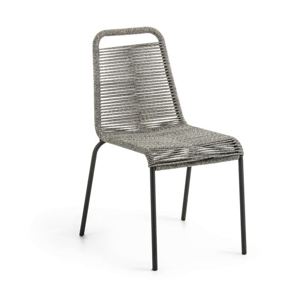 Szare krzesło ogrodowe ze stalową konstrukcją Kave Home Glenville