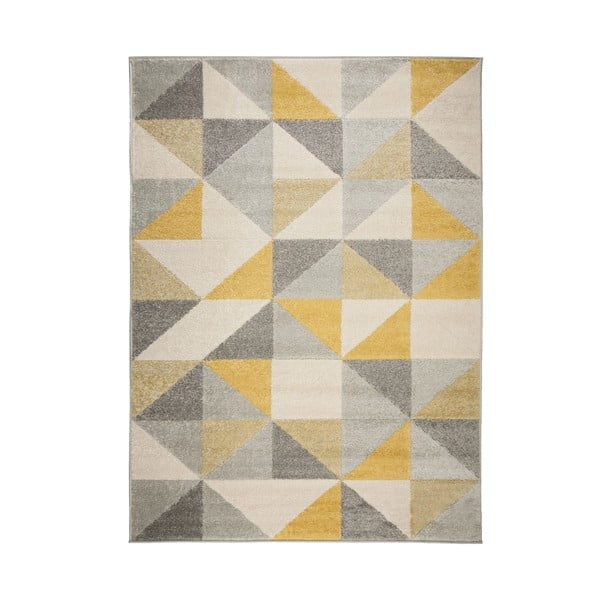 Szaro-żółty dywan Flair Rugs Urban Triangle, 133x185 cm