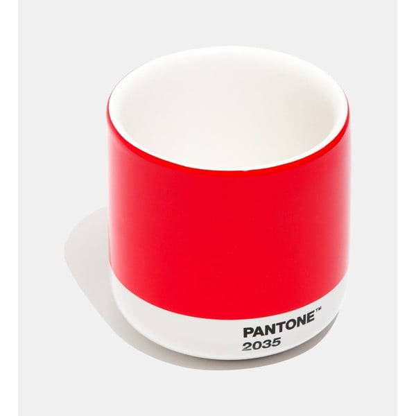 Czerwony ceramiczny termokubek Pantone Cortado, 175 ml