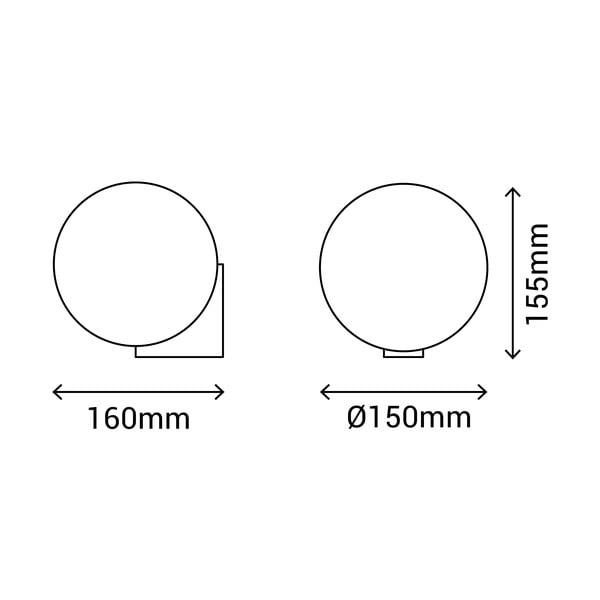 Kinkiet w kolorze srebra SULION Obi, ø 15 cm-image-3