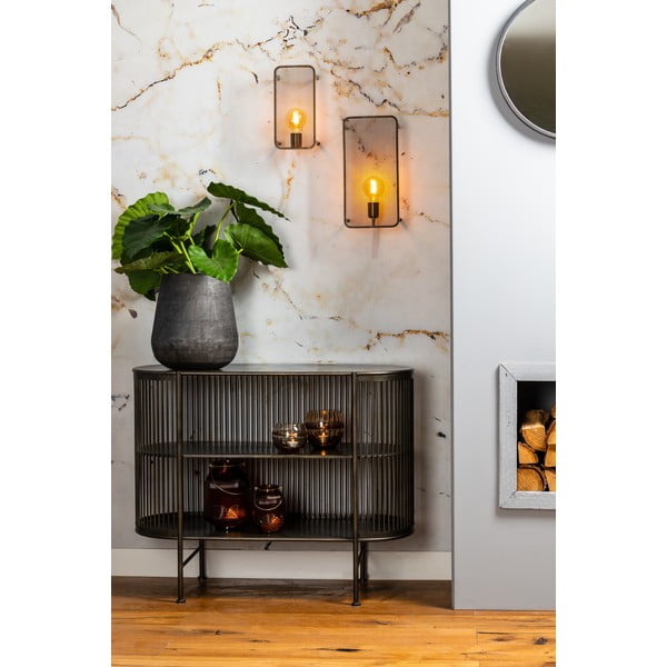 Czarna metalowa komoda 100x80 cm Yinthe – Light & Living-image-2