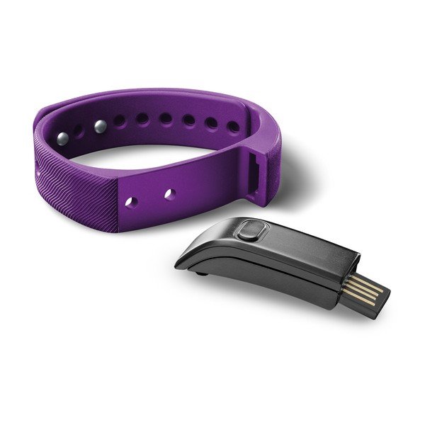 Opaska sportowa bluetooth CellularLine EASYFIT, różowo-czarna-image-1