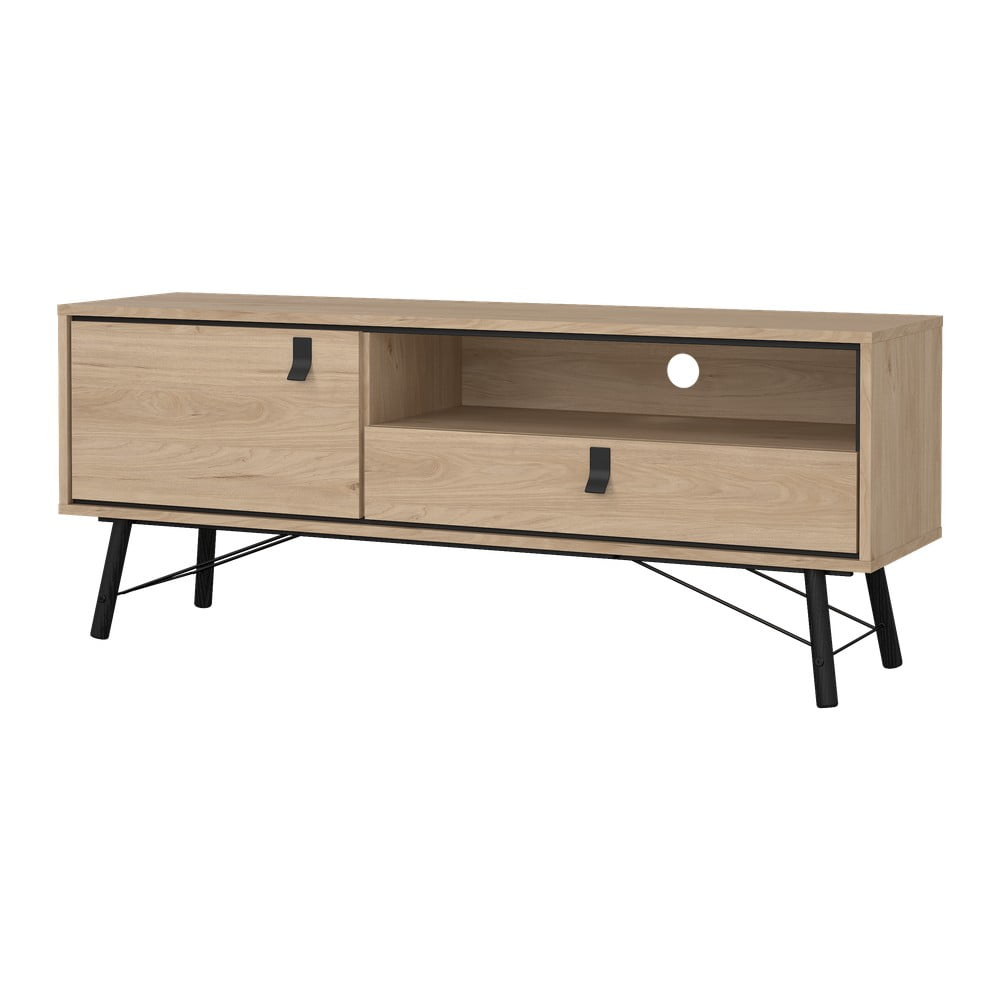 Szafka pod TV w dekorze dębu w naturalnym kolorze 150x60x40 cm Ry – Tvilum (zdjęcie 9)