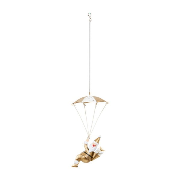 Dekoracja wisząca Archipelago Gold Santa Parachute Spring, 25 cm