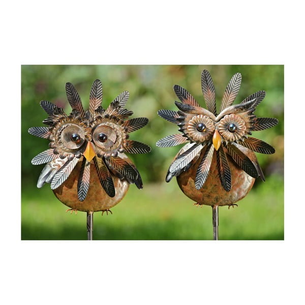 Komplet 2 dekoracji ogrodowych Owl, 138 cm