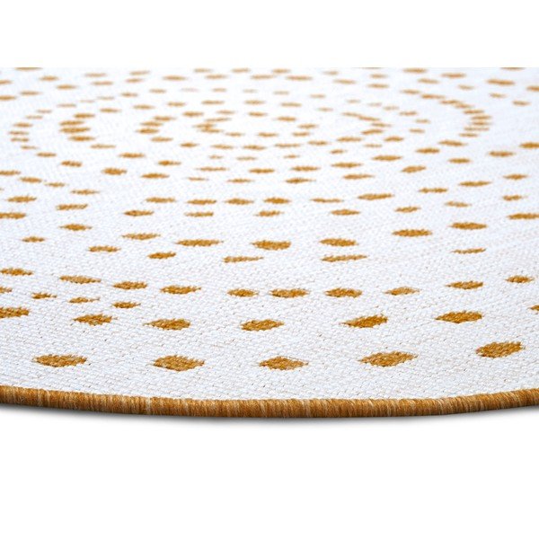 Żółto-biały okrągły dywan odpowiedni na zewnątrz ø 200 cm Bali – NORTHRUGS-image-3