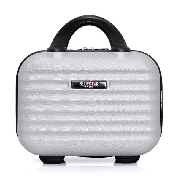 Zestaw szarej walizki i podręcznego kuferka Bluestar Marro-image-4