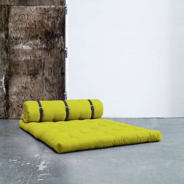 Sofa rozkładana ze skórzanym paskiem Karup Buckle Up Pistacie-image-1