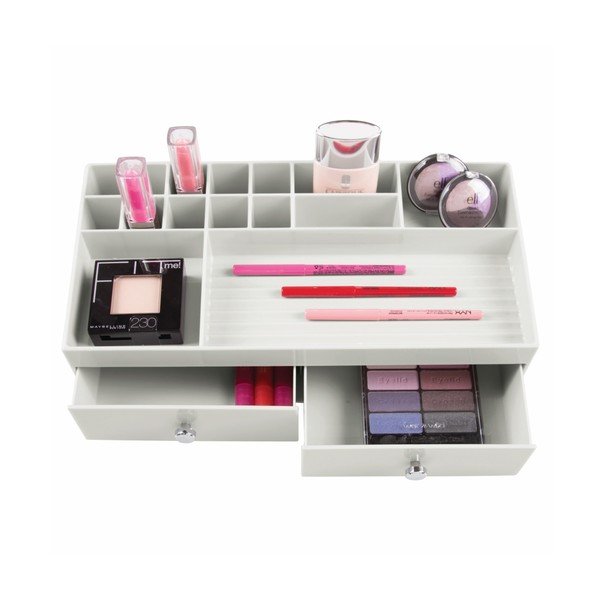 Biały organizer z 2 szufladami InterDesign Cosmetic Plus-image-2