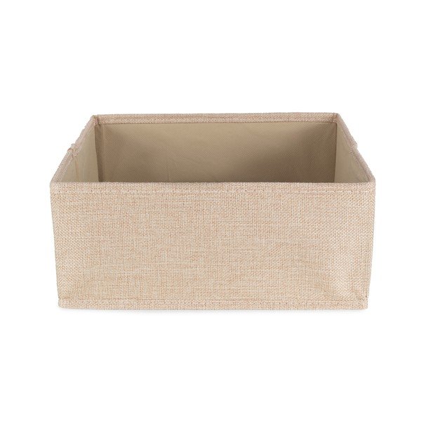 Beżowy tekstylny pojemnik 28x12x12 cm Sandy – Compactor-image-3