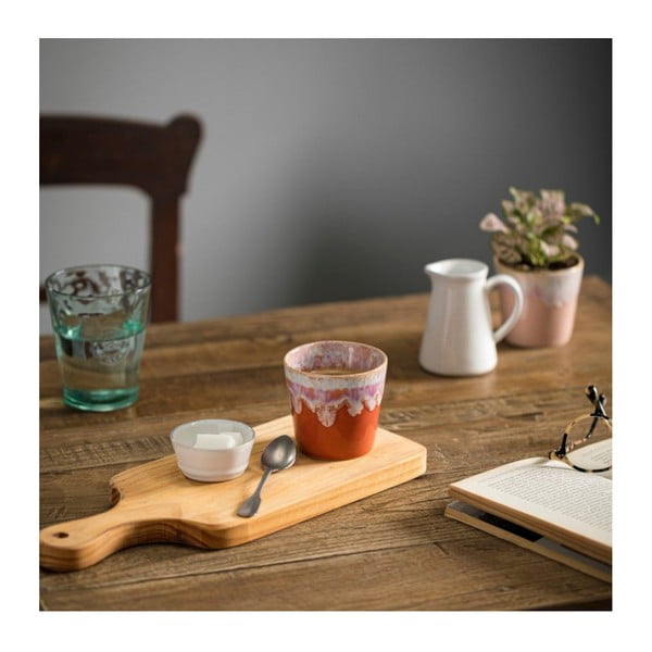 Biało-pomarańczowy kamionkowy kubek do espresso Costa Nova, 210 ml-image-1