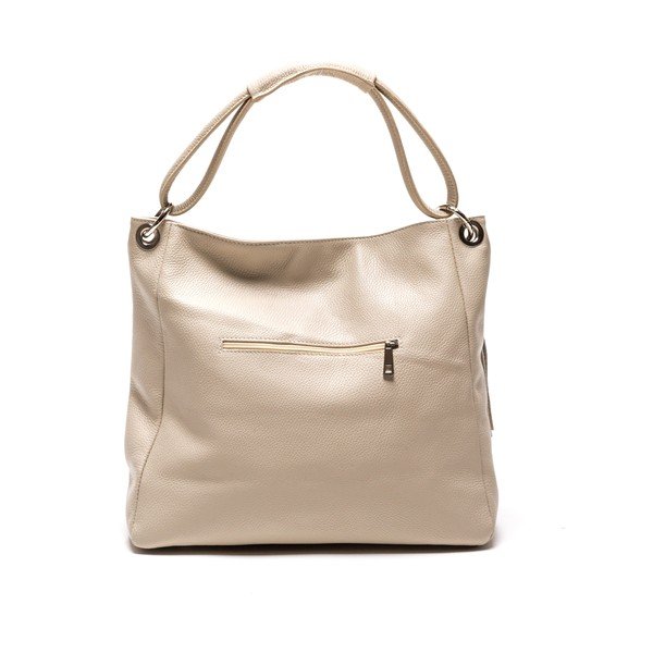 Skórzana torebka Anna Luchini 71 Beige-image-3