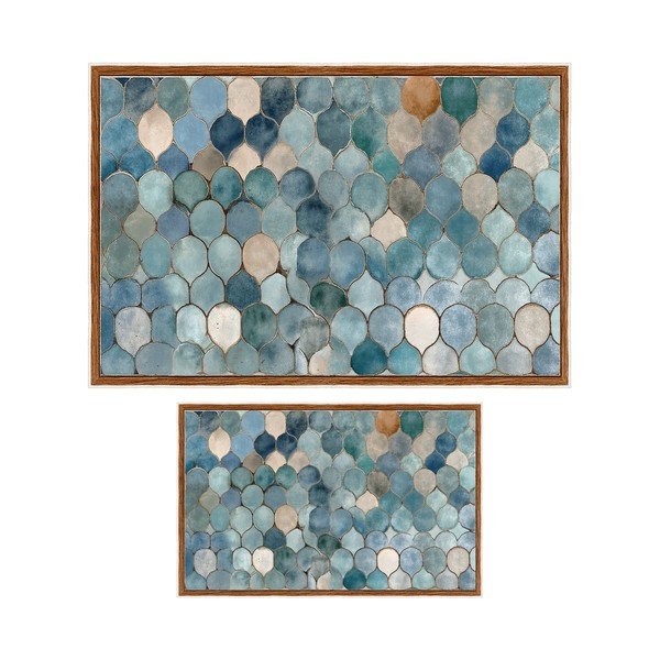 Niebieskie dywaniki łazienkowe zestaw 2 szt. 60x100 cm – Foutastic