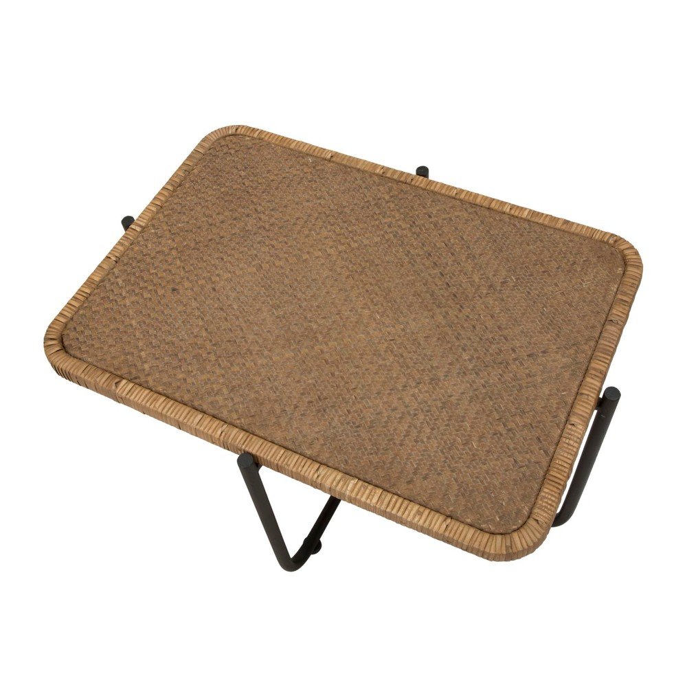 Czarno-naturalny rattanowy stolik 55x75 cm Cebu – Mauro Ferretti (zdjęcie 5)