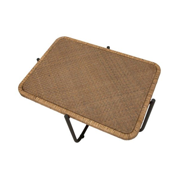 Czarno-naturalny rattanowy stolik 55x75 cm Cebu – Mauro Ferretti-image-4