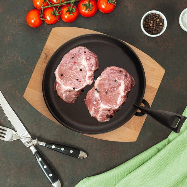 Żeliwna patelnia do grillowania z odpinaną rączką ø 22 cm LITINA – Orion-image-1