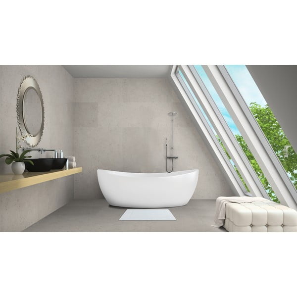 Biały tekstylny dywanik łazienkowy 40x60 cm Zen – Allstar-image-1