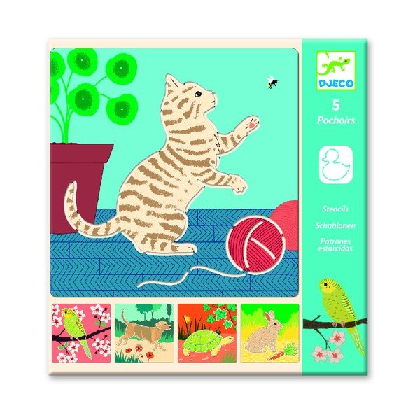 Zestaw 5 szablonów Djeco Animals-image-2