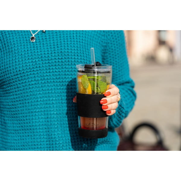 Czarny kubek termiczny 600 ml Fuori – Vialli Design-image-4