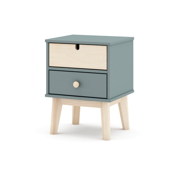 Szarozielona dziecięca szafka nocna Estefania – Marckeric-image-2