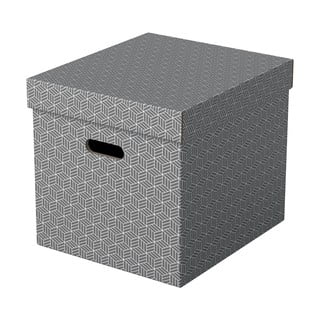 Zestaw 3 szarych pudełek do przechowywania Esselte Home, 32x36,5 cm