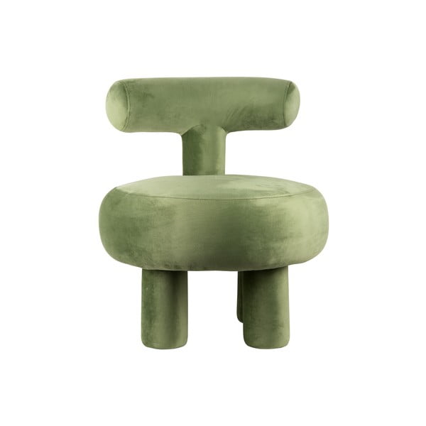 Jasnozielony aksamitny fotel Abrazo – Leitmotiv-image-1