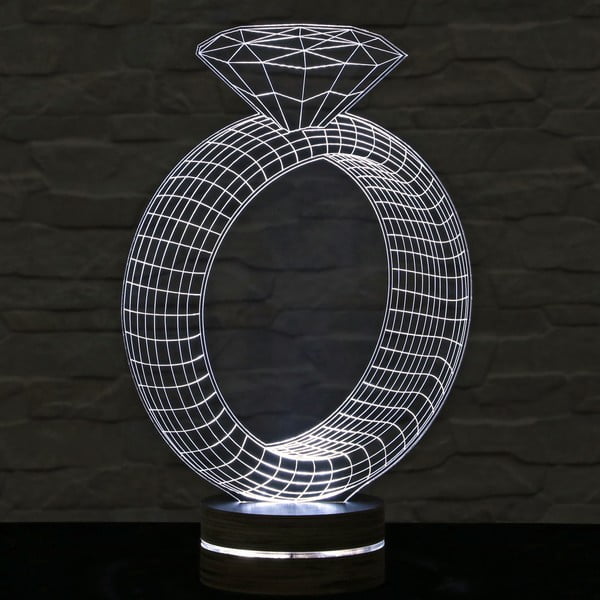 Lampa 3D stołowa Ring