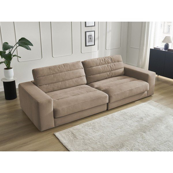 Szarobrązowa aksamitna sofa 276 cm Sierra – Bobochic Paris-image-1