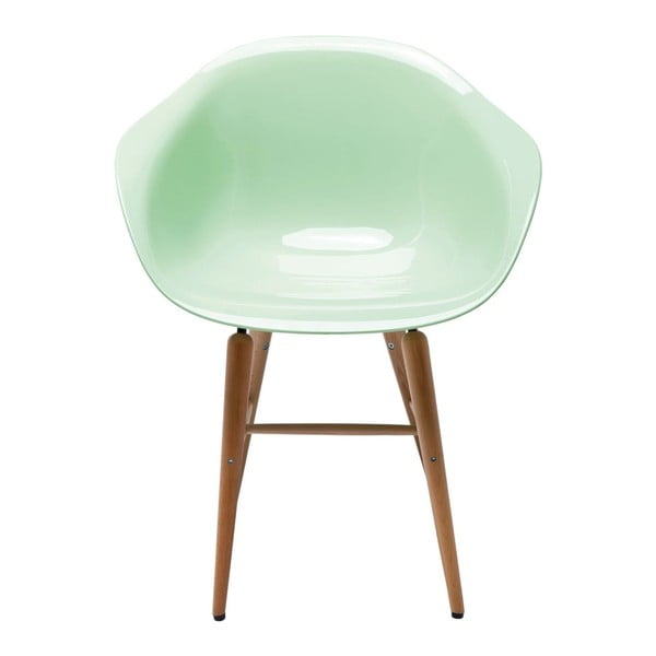Jasnozielone krzesło z podłokietnikami Kare Design Forum