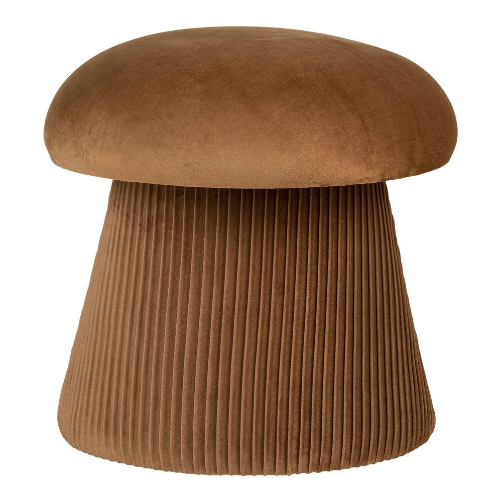 Aksamitny puf w kolorze ochry Hampton – House Nordic