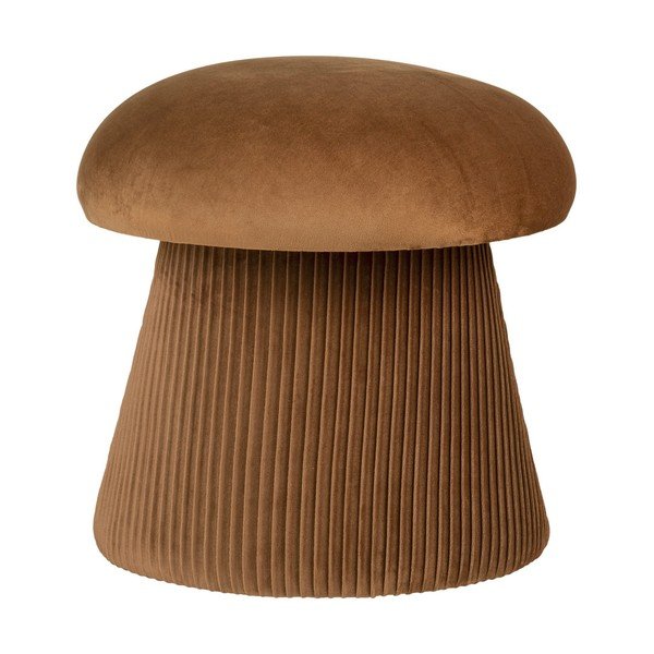 Aksamitny puf w kolorze ochry Hampton – House Nordic