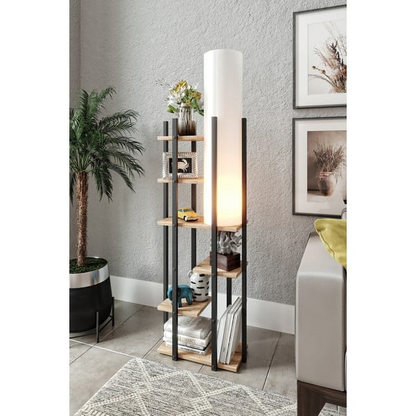 Czarno-biało-naturalna lampa stojąca (wysokość 84 cm) Vogue – Opviq lights-image-1
