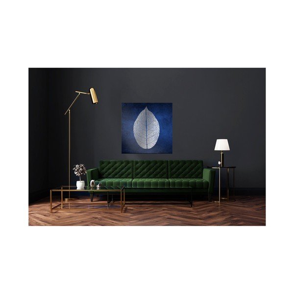 Obraz Styler Canvas Silver Uno White Leaf, 60x60 cm-image-1
