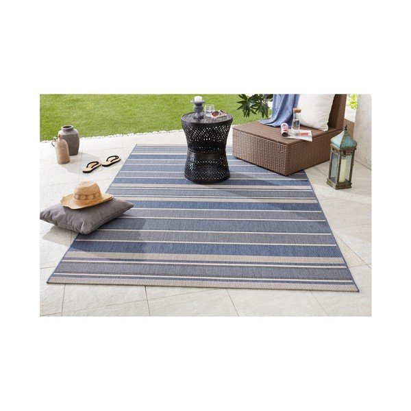 Niebieski dywan odpowiedni na zewnątrz NORTHRUGS Strap, 80x150 cm-image-2